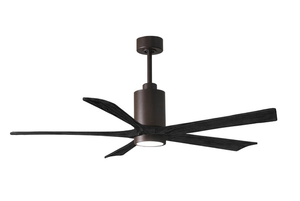 Matthews Fan Company - PA5-TB-BK-60 - 60"Ceiling Fan - Patricia - Textured Bronze