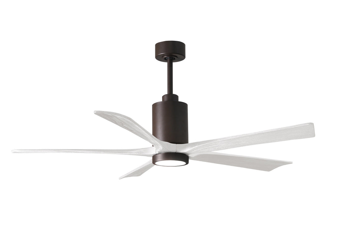 Matthews Fan Company - PA5-TB-MWH-60 - 60"Ceiling Fan - Patricia - Textured Bronze