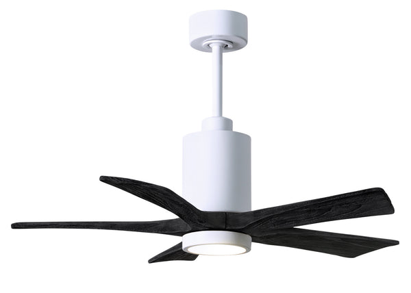 Matthews Fan Company - PA5-WH-BK-42 - 42"Ceiling Fan - Patricia - White