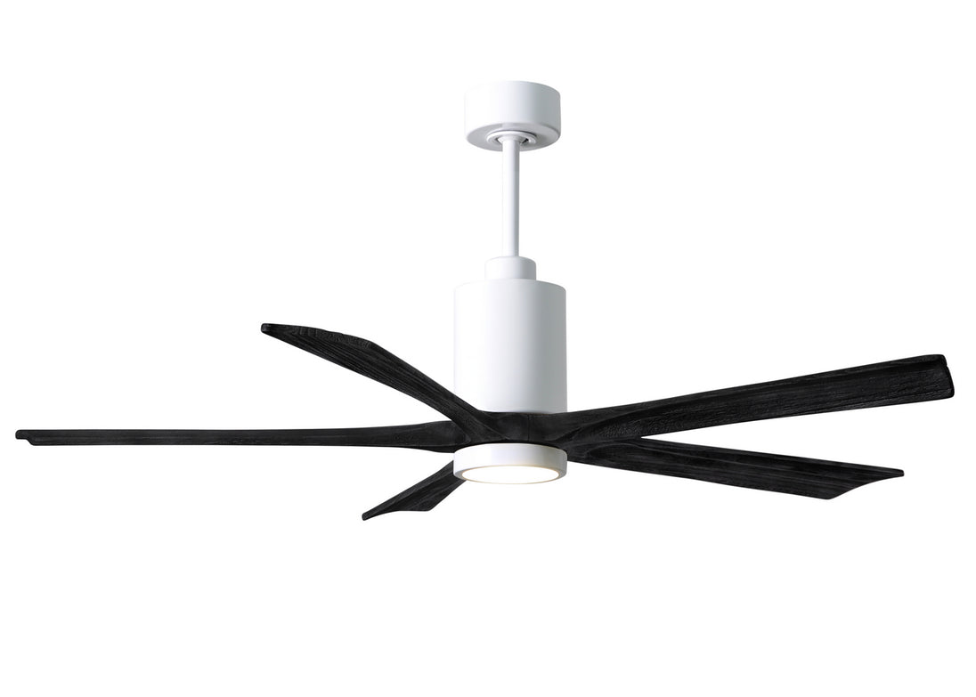 Matthews Fan Company - PA5-WH-BK-60 - 60"Ceiling Fan - Patricia - White