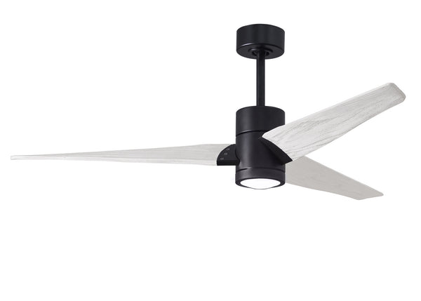 Matthews Fan Company - SJ-BK-MWH-60 - 60"Ceiling Fan - Super Janet - Matte Black