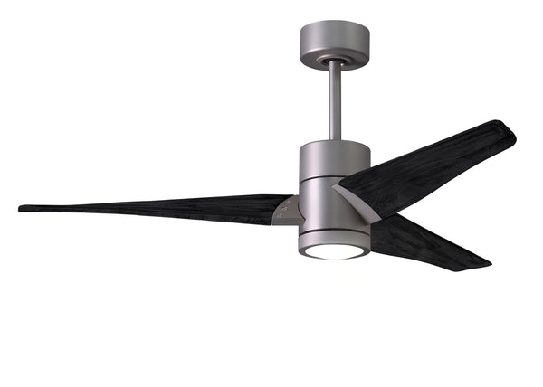 Matthews Fan Company - SJ-BN-BK-52 - 52"Ceiling Fan - Super Janet - Brushed Nickel