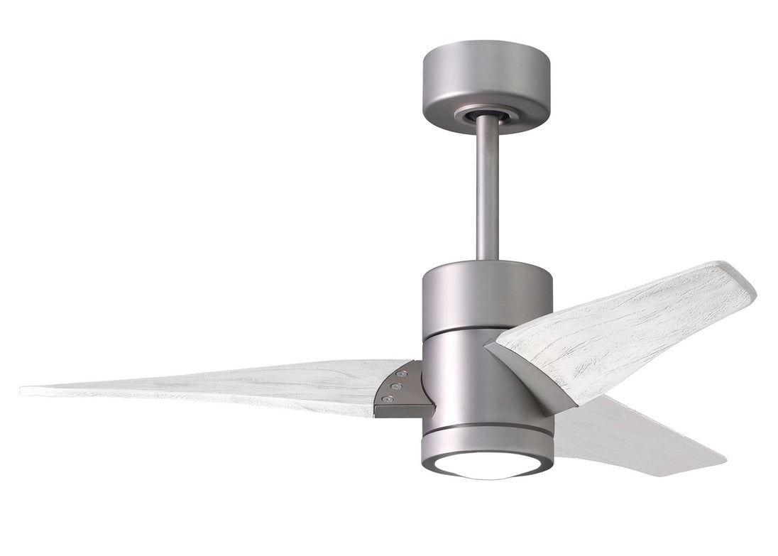 Matthews Fan Company - SJ-BN-MWH-42 - 42"Ceiling Fan - Super Janet - Brushed Nickel