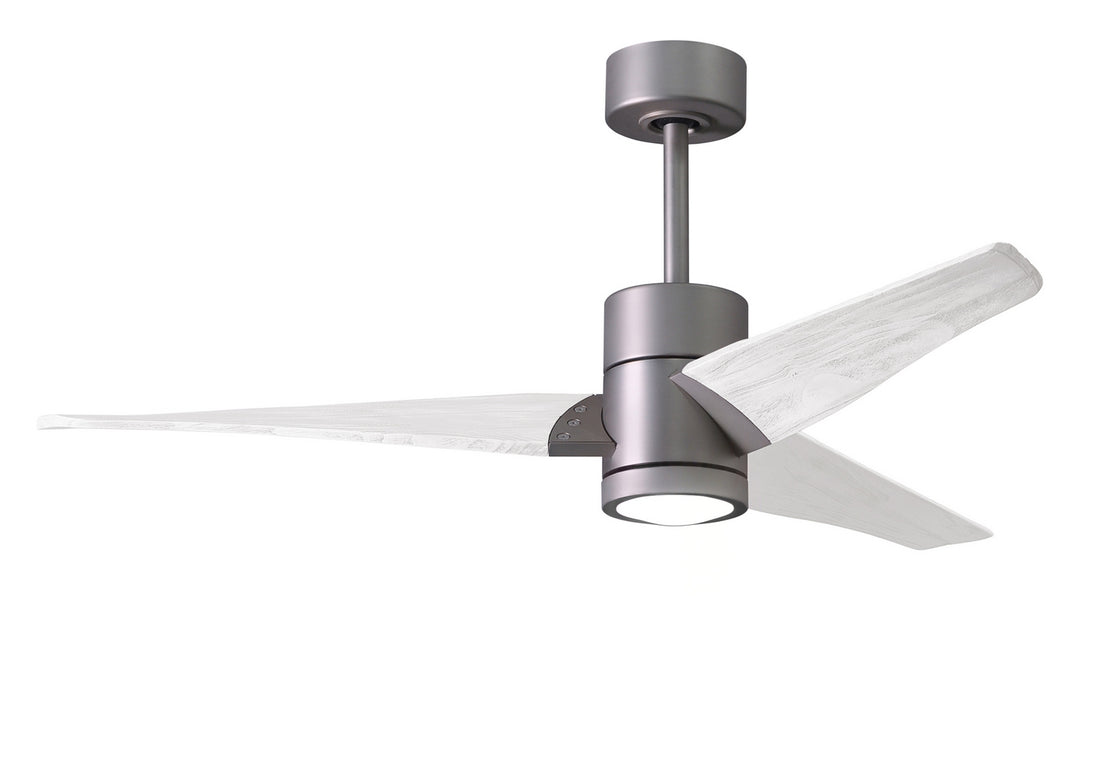 Matthews Fan Company - SJ-BN-MWH-52 - 52"Ceiling Fan - Super Janet - Brushed Nickel