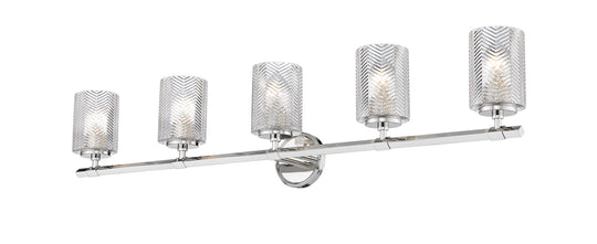 Z-Lite - 1934-5V-PN - Five Light Vanity - Dover Street - Polished Nickel