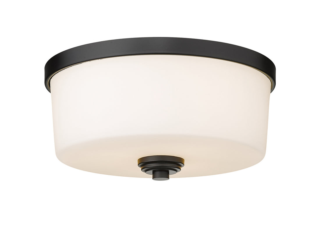 Z-Lite - 220F3-MB - Three Light Flush Mount - Arlington - Matte Black