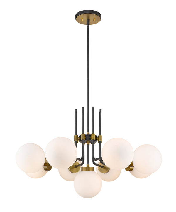 Z-Lite - 477-9MB-OBR - Nine Light Chandelier - Parsons - Matte Black / Olde Brass