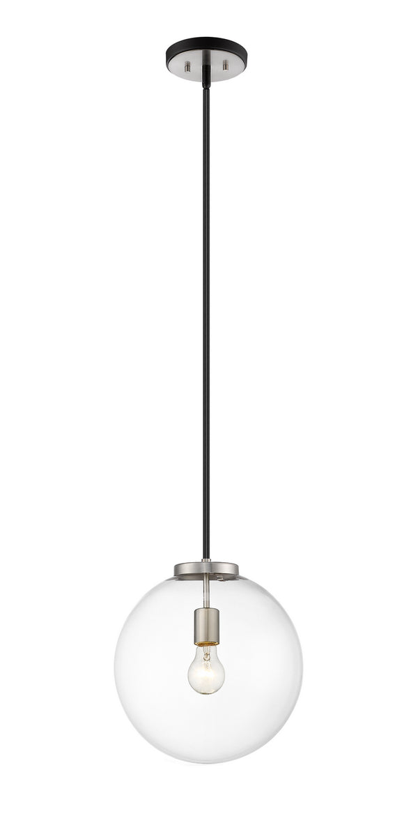 Z-Lite - 477P14-MB-BN - One Light Pendant - Parsons - Matte Black / Brushed Nickel