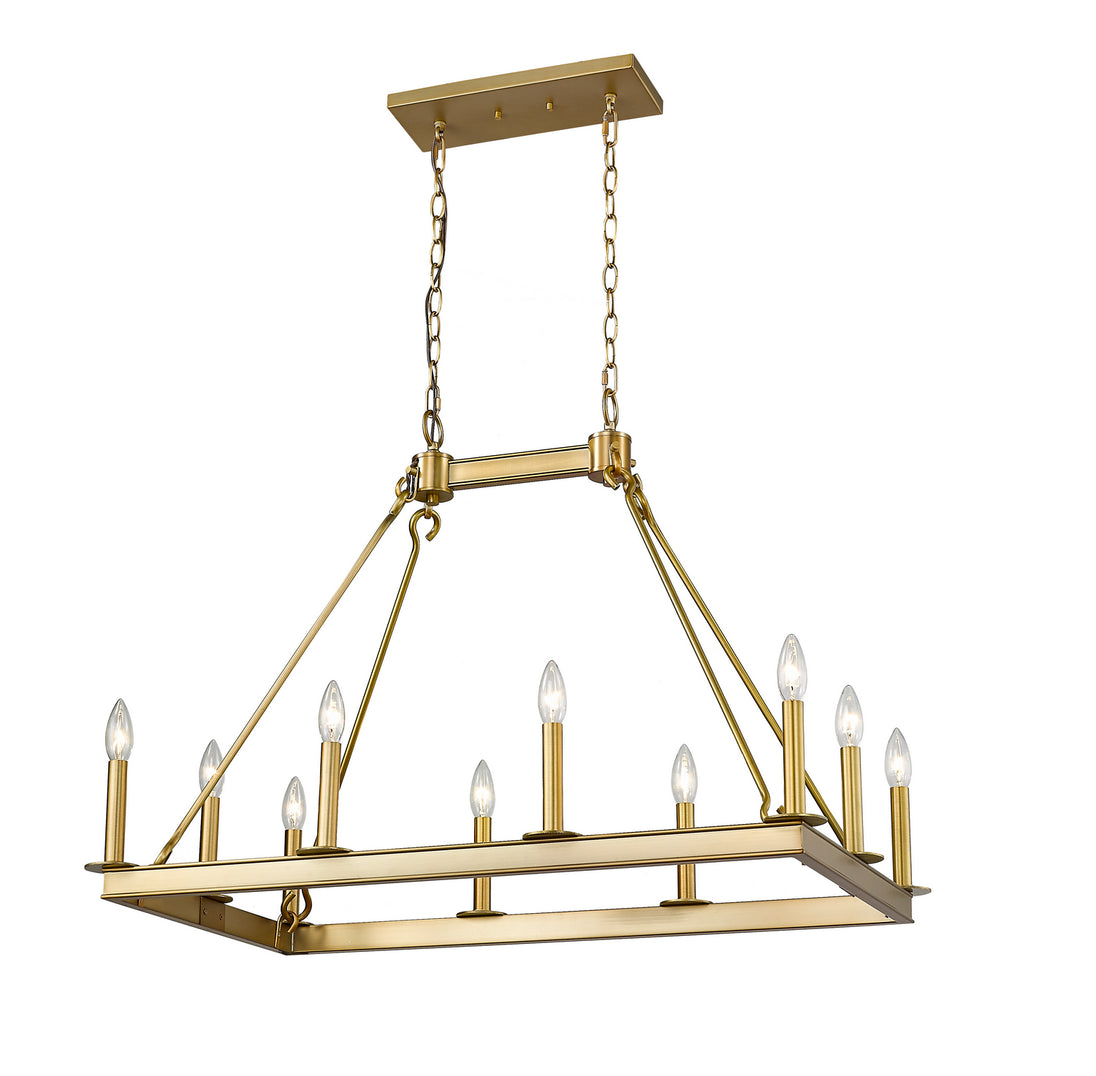 Z-Lite - 482-10L-OBR - Ten Light Linear Chandelier - Barclay - Olde Brass