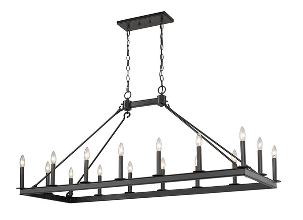 Z-Lite - 482-16L-MB - 16 Light Linear Chandelier - Barclay - Matte Black