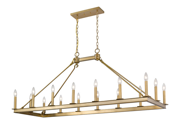 Z-Lite - 482-16L-OBR - 16 Light Linear Chandelier - Barclay - Olde Brass