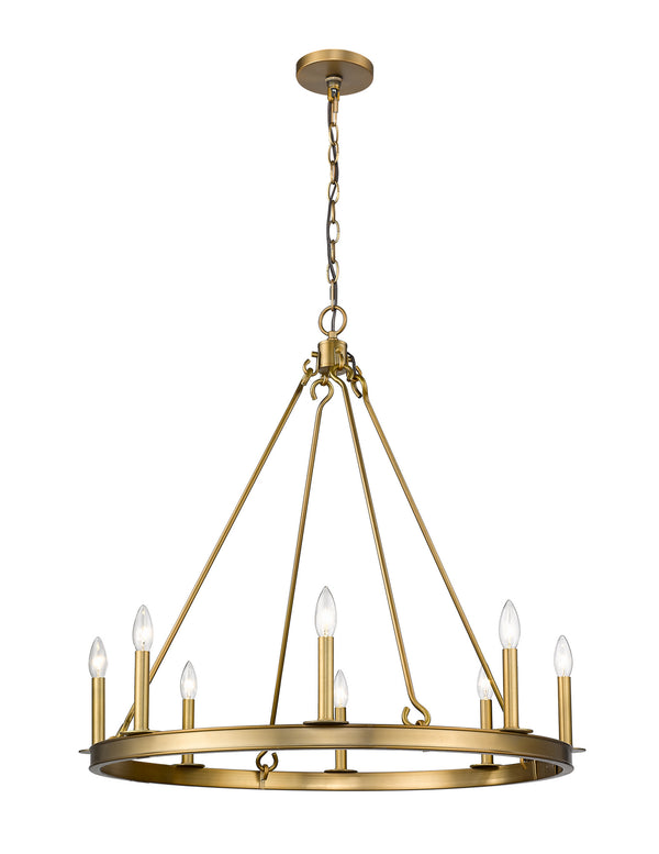 Z-Lite - 482R-8OBR - Eight Light Chandelier - Barclay - Olde Brass