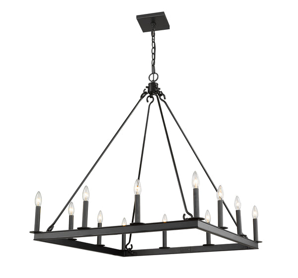 Z-Lite - 482S-12MB - 12 Light Chandelier - Barclay - Matte Black