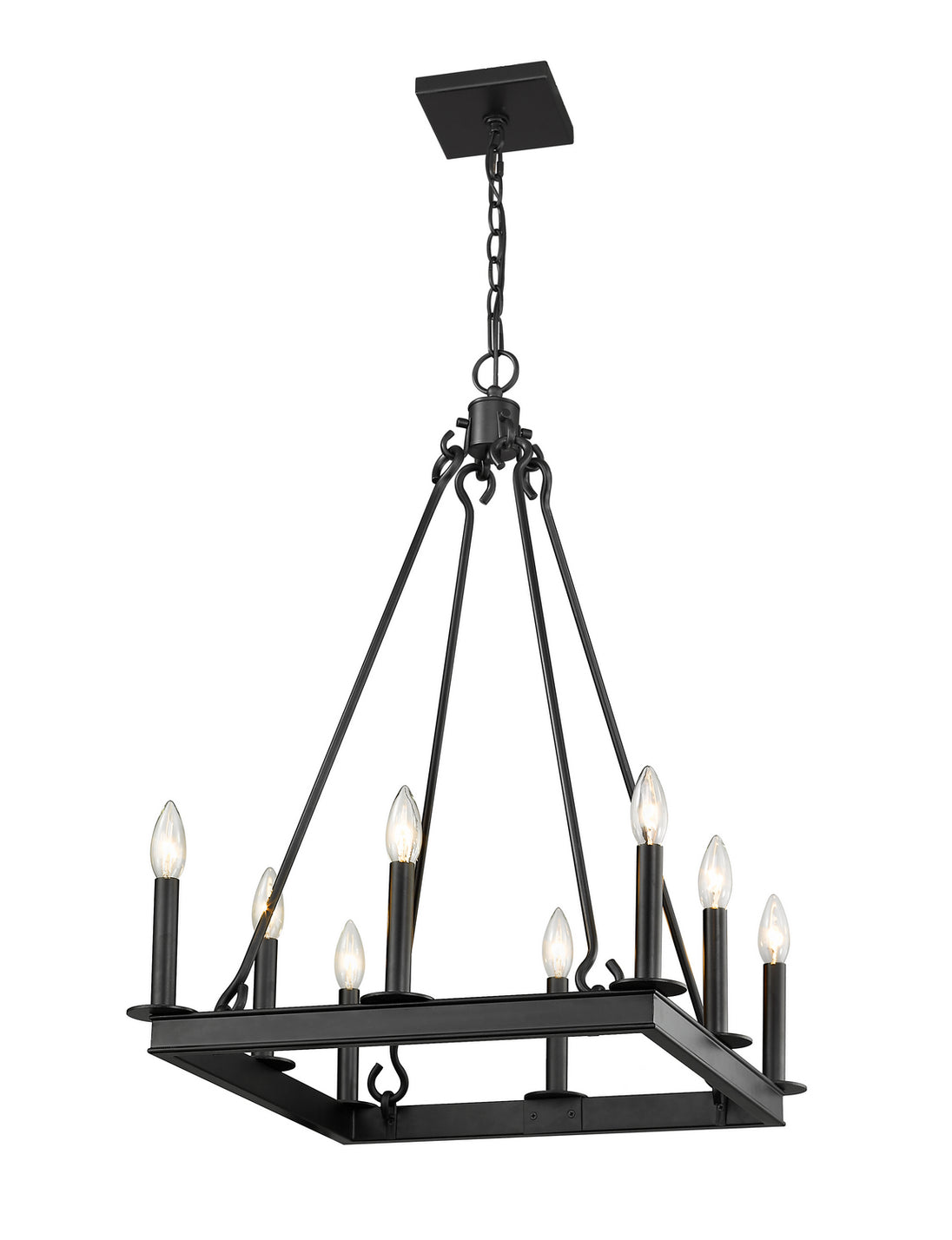 Z-Lite - 482S-8-20MB - Eight Light Chandelier - Barclay - Matte Black