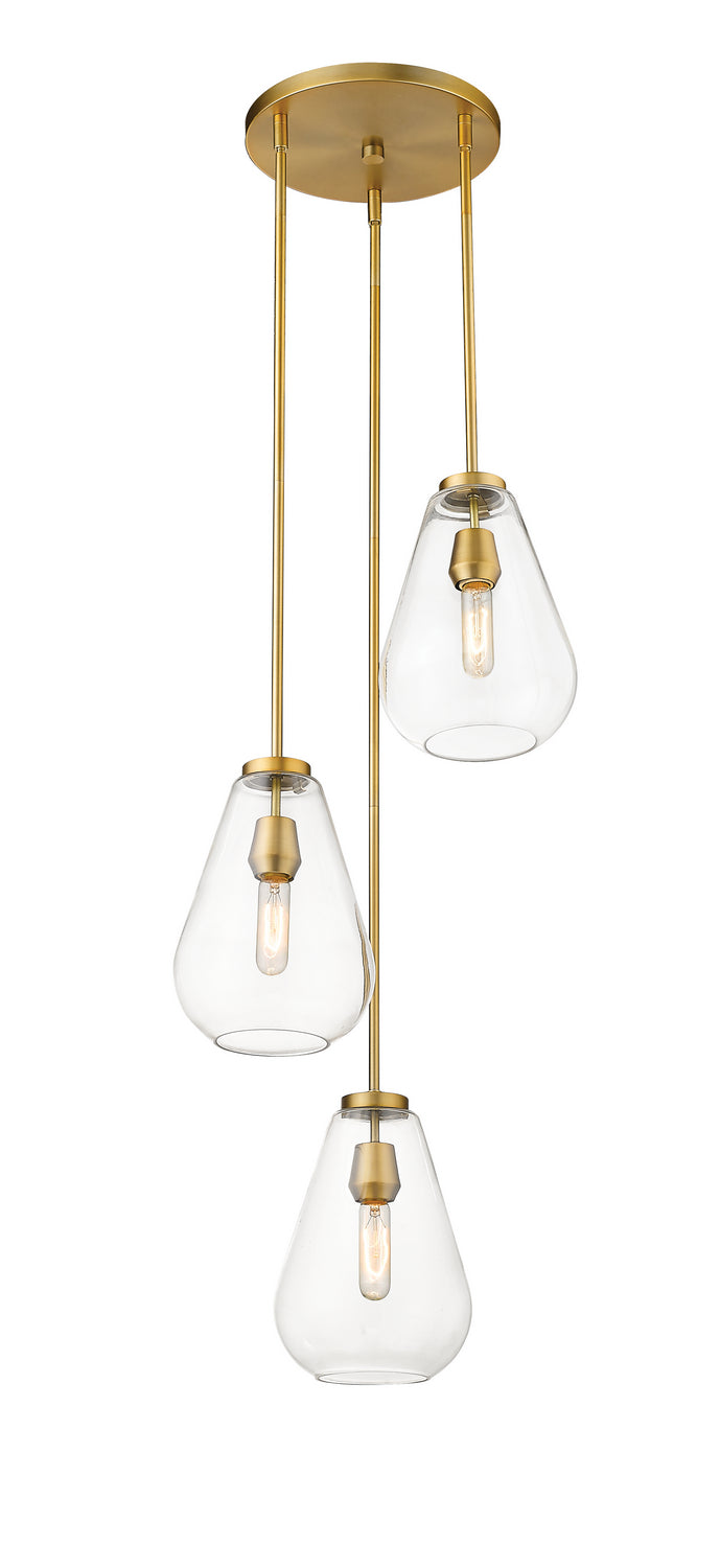 Z-Lite - 488P8-3R-OBR - Three Light Chandelier - Ayra - Olde Brass