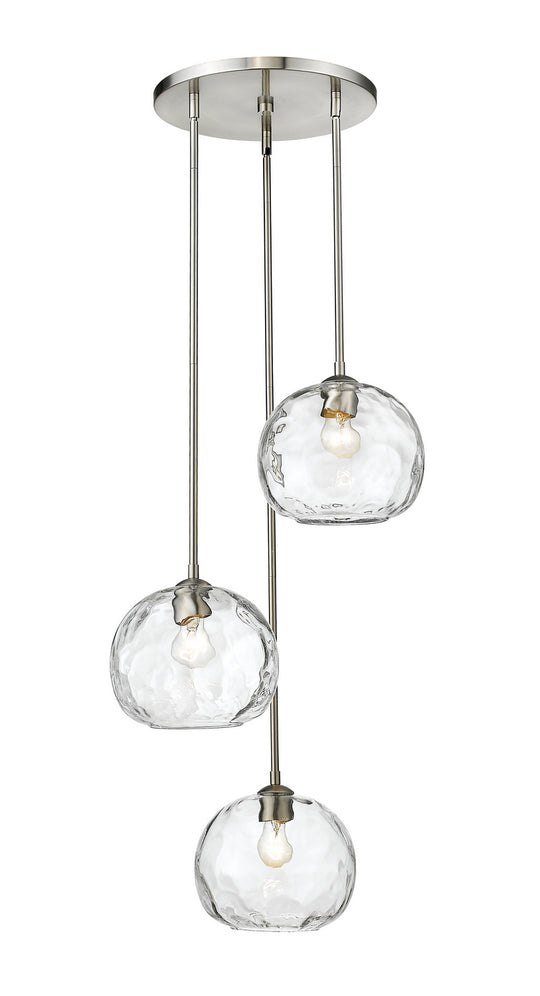 Z-Lite - 490P10-3R-BN - Three Light Chandelier - Chloe - Brushed Nickel