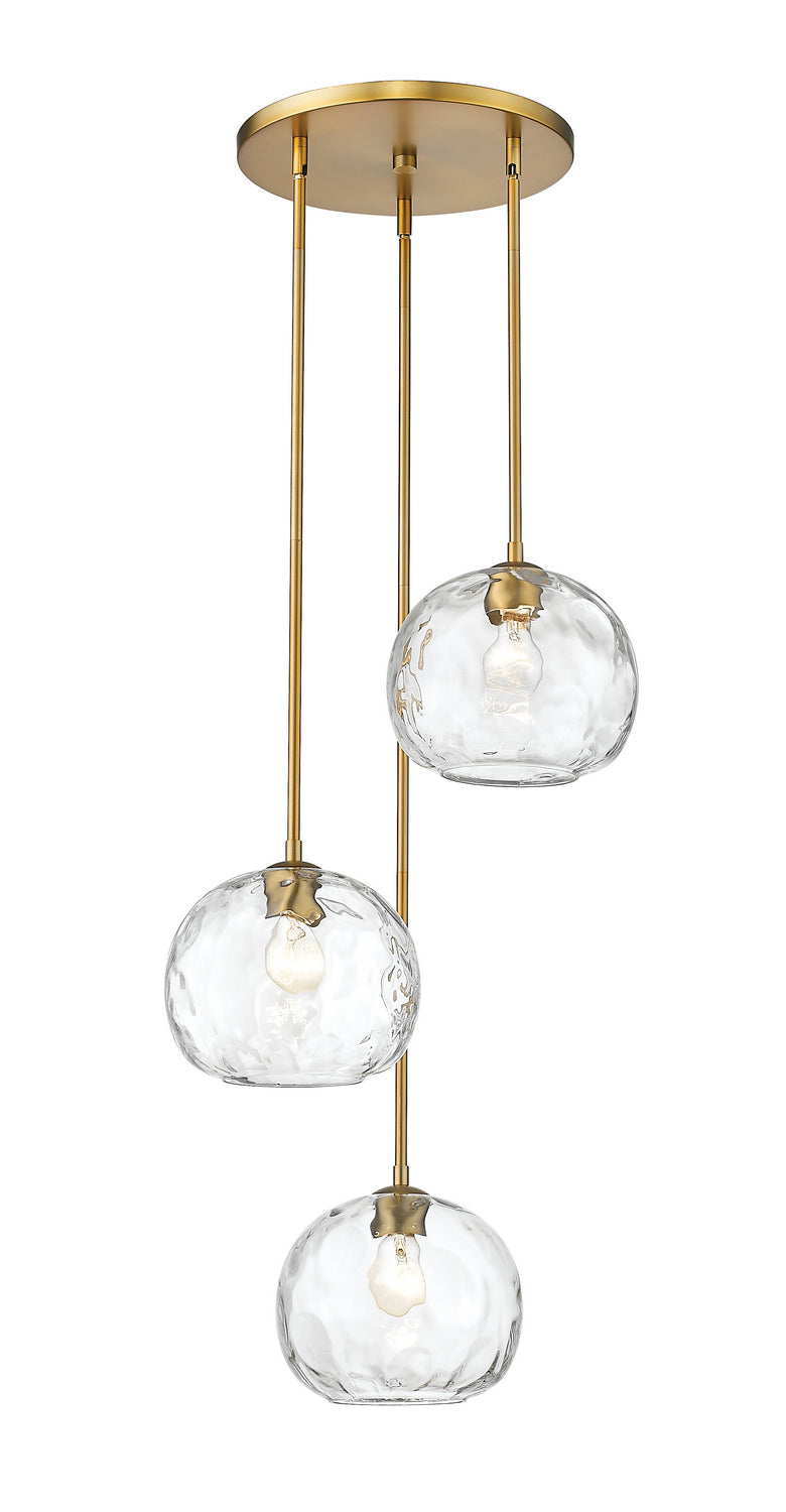 Z-Lite - 490P10-3R-OBR - Three Light Chandelier - Chloe - Olde Brass