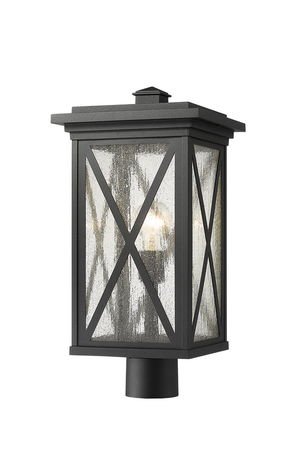 Z-Lite - 583PHBR-BK - One Light Outdoor Post Mount - Brookside - Black