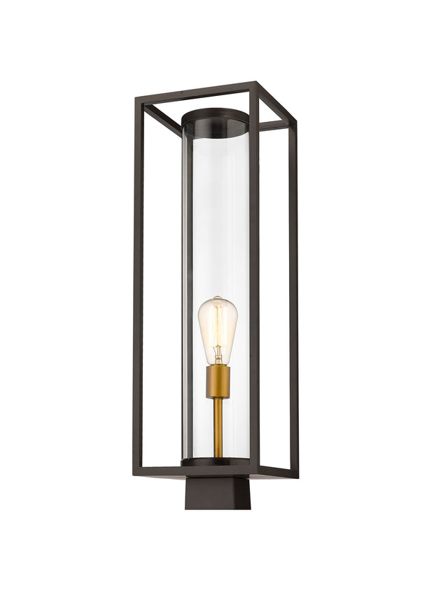 Z-Lite - 584PHBS-DBZ-OBS - One Light Outdoor Post Mount - Dunbroch - Deep Bronze / Outdoor Brass