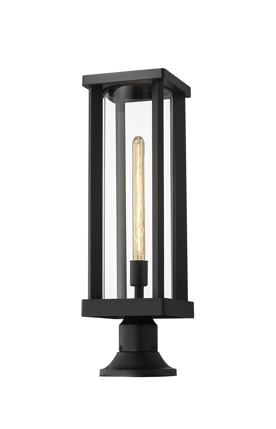 Z-Lite - 586PHBR-553PM-BK - One Light Outdoor Pier Mount - Glenwood - Black