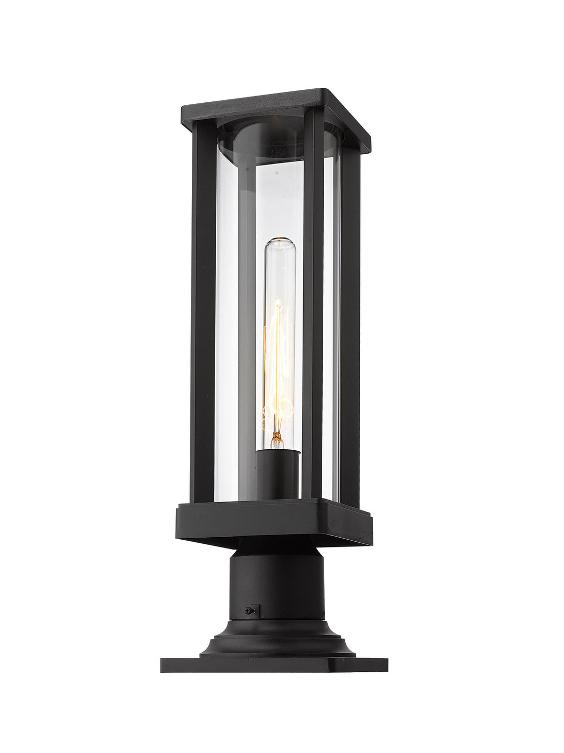 Z-Lite - 586PHMR-533PM-BK - One Light Outdoor Pier Mount - Glenwood - Black