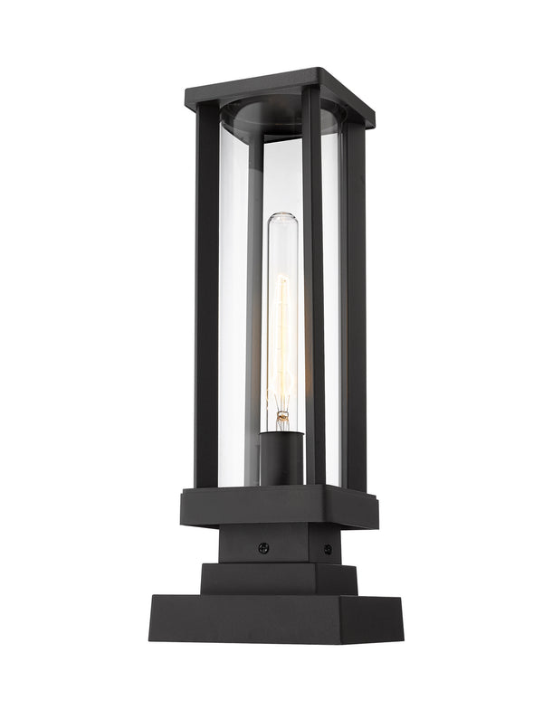 Z-Lite - 586PHMS-SQPM-BK - One Light Outdoor Pier Mount - Glenwood - Black