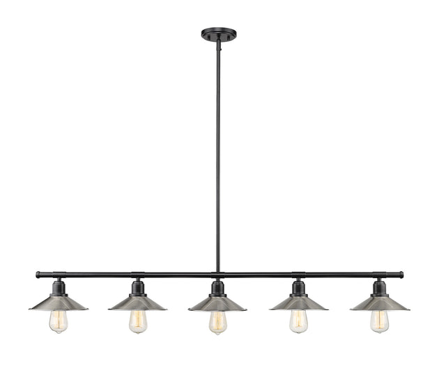 Z-Lite - 613-5L-MB+BN - Five Light Linear Chandelier - Casa - Matte Black