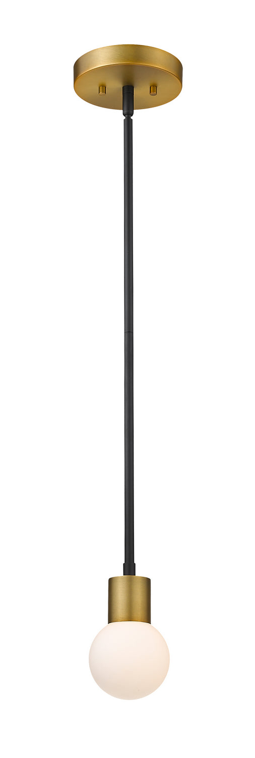 Z-Lite - 621MP-MB-FB - One Light Pendant - Neutra - Matte Black / Foundry Brass