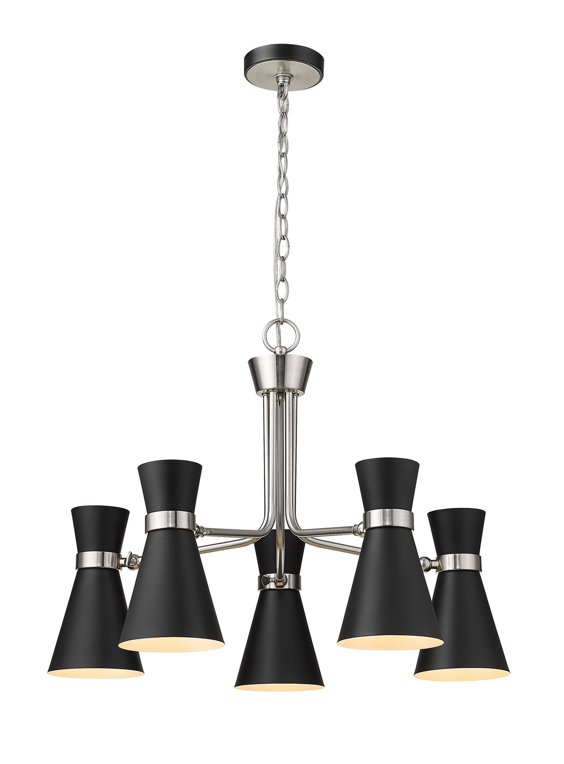 Z-Lite - 728-5MB-BN - Five Light Chandelier - Soriano - Matte Black / Brushed Nickel