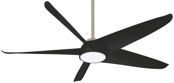 Minka Aire - F771L-BN/CL - 60"Ceiling Fan - Ellipse - Brushed Nickel/Coal