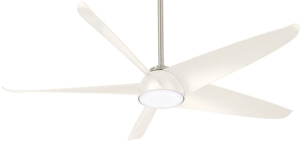 Minka Aire - F771L-BN/WH - 60"Ceiling Fan - Ellipse - Brushed Nickel/White