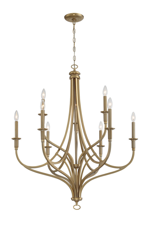 Minka-Lavery - 1099-740 - Nine Light Chandelier - Covent Park - Brushed Honey Gold