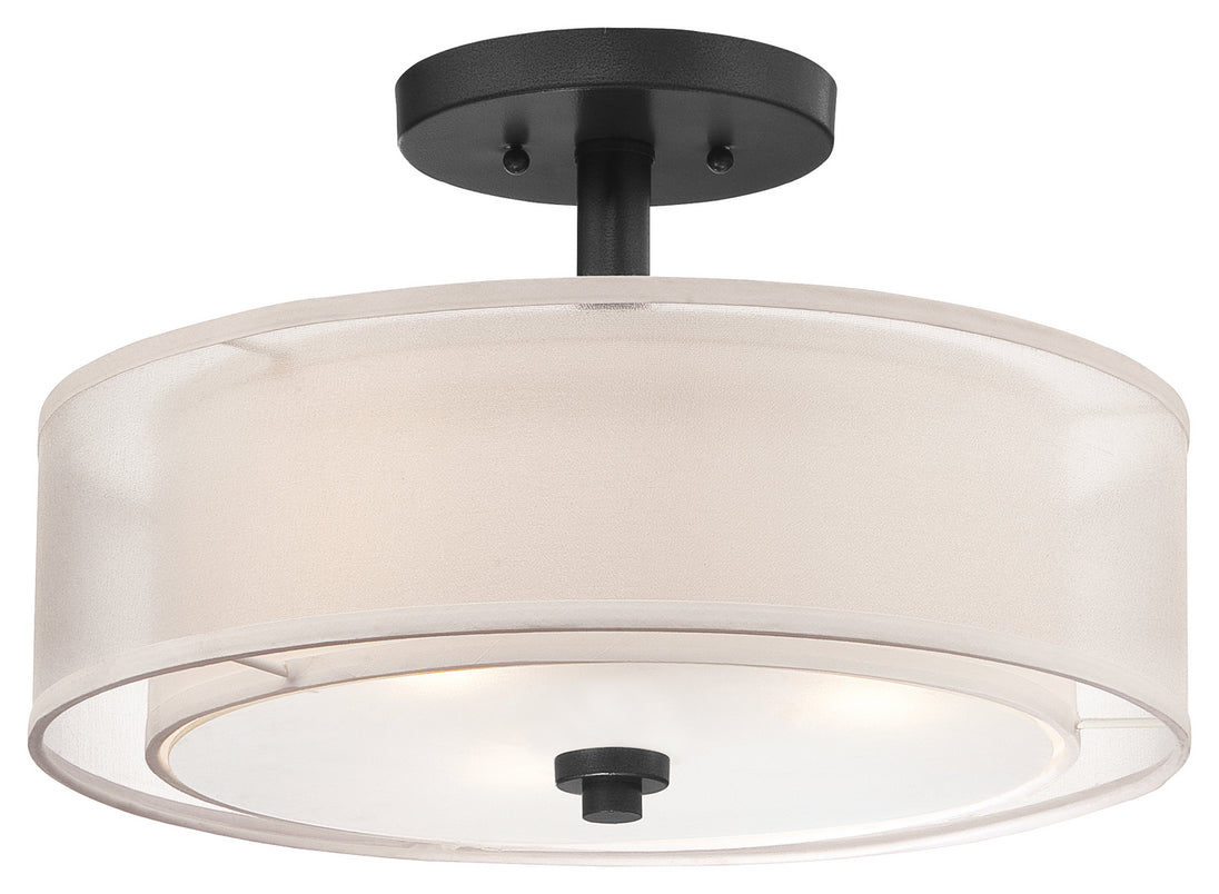 Minka-Lavery - 4107-66 - Three Light Semi Flush Mount - Parsons Studio - Sand Coal