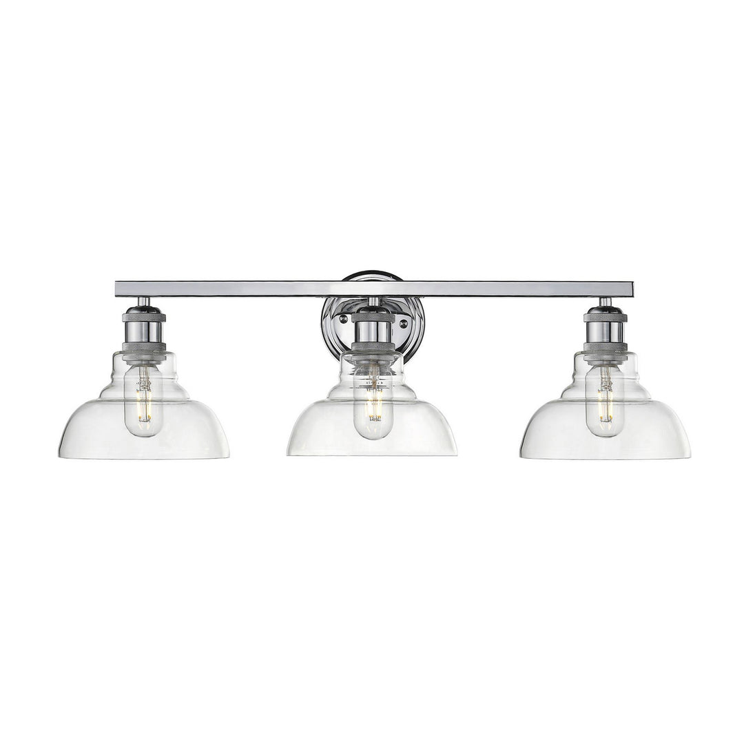 Golden - 0305-BA3 CH-CLR - Three Light Bath Vanity - Carver - Chrome