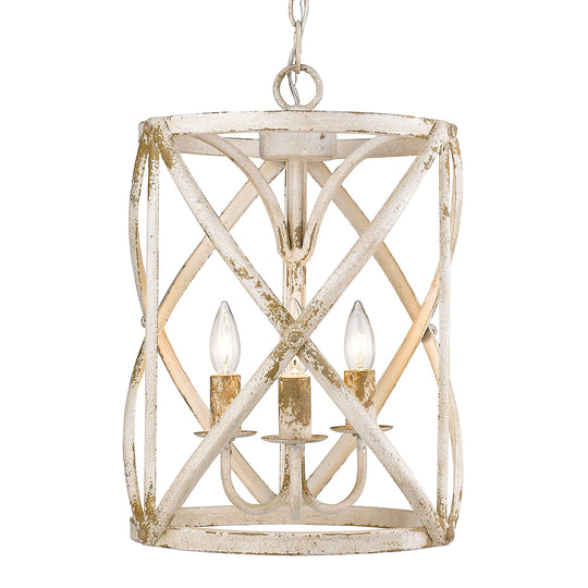 Golden - 0890-3P AI - Three Light Pendant - Alcott AI - Antique Ivory