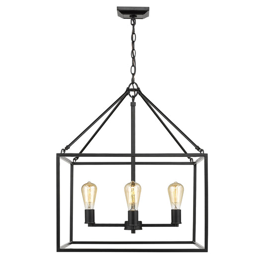 Golden - 2072-4 BLK - Four Light Chandelier - Wesson - Matte Black