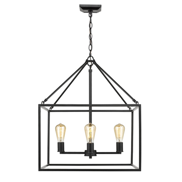 Golden - 2072-4 BLK - Four Light Chandelier - Wesson - Matte Black