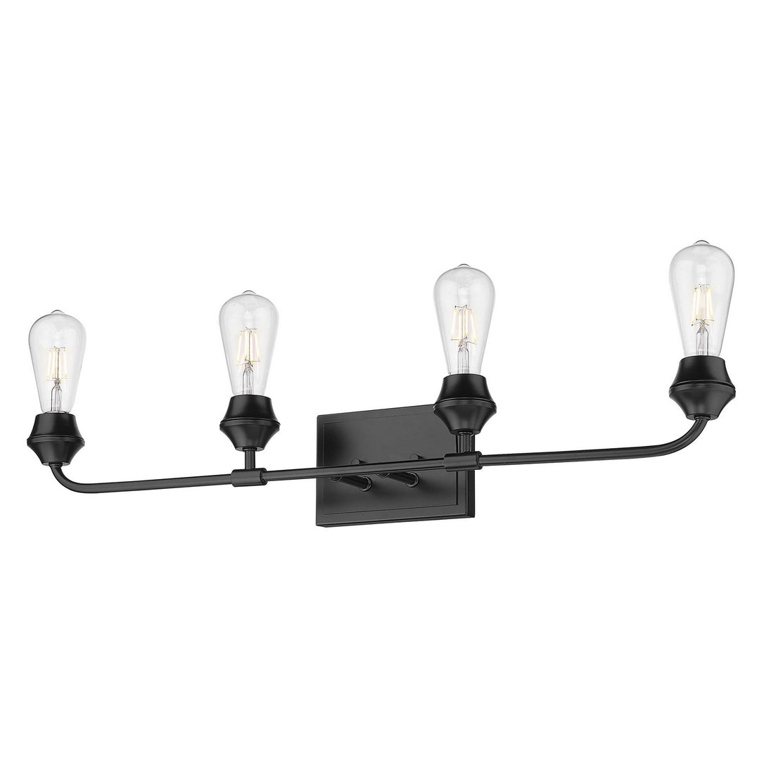 Golden - 2120-BA4 BLK - Four Light Bath Vanity - Ormond BLK - Matte Black