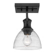 Golden - 3118-1SF BLK-SD - One Light Semi-Flush Mount - Hines BLK - Matte Black