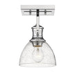 Golden - 3118-1SF CH-SD - One Light Semi-Flush Mount - Hines CH - Chrome