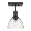 Golden - 3118-1SF RBZ-SD - One Light Semi-Flush Mount - Hines RBZ - Rubbed Bronze