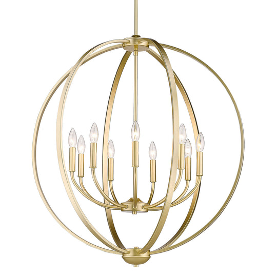 Golden - 3167-9 OG - Nine Light Chandelier - Colson OG - Olympic Gold