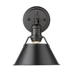 Golden - 3306-BA1 BLK-BLK - One Light Bath Vanity - Orwell BLK - Matte Black