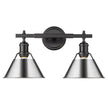 Golden - 3306-BA2 BLK-CH - Two Light Bath Vanity - Orwell BLK - Matte Black