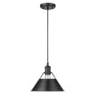 Golden - 3306-M BLK-BLK - One Light Pendant - Orwell BLK - Matte Black