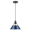 Golden - 3306-M BLK-NVY - One Light Pendant - Orwell BLK - Matte Black