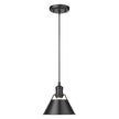 Golden - 3306-S BLK-BLK - One Light Pendant - Orwell BLK - Matte Black