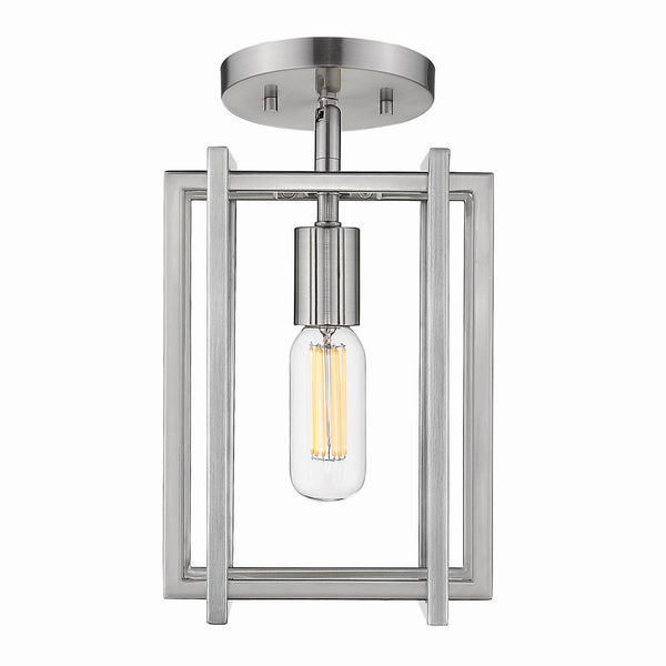 Golden - 6070-1SF PW-PW - One Light Semi-Flush Mount - Tribeca PW - Pewter