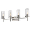 Golden - 7011-BA4 PW-CLR - Four Light Bath Vanity - Winslett PW - Pewter