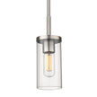 Golden - 7011-M1L PW-CLR - One Light Mini Pendant - Winslett PW - Pewter